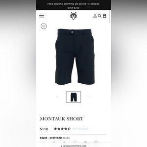 MONTAUK SHORT - Shepherd Black. Size 30 Waist